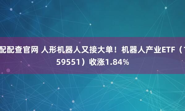 配配查官网 人形机器人又接大单！机器人产业ETF（159551）收涨1.84%