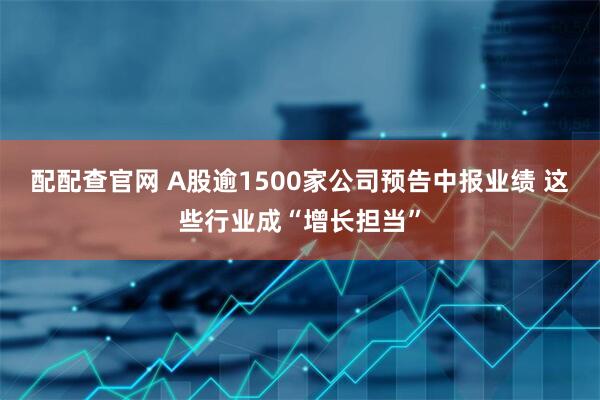 配配查官网 A股逾1500家公司预告中报业绩 这些行业成“增长担当”