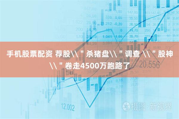 手机股票配资 荐股\＂杀猪盘\＂调查 \＂股神\＂卷走4500万跑路了